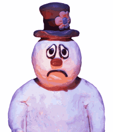 frosty snowman sad melt melting