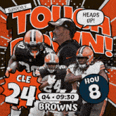 an advertisement for the cleveland browns football team