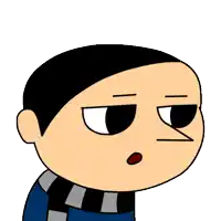 a cartoon character is yawning with the word morning written above him