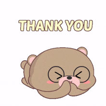 baby brown bear thank you thanks a lot