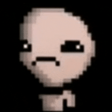 a pixel art of a man 's face with a mustache and a black background .