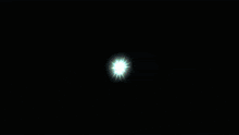 a glowing blue circle with a light coming out of it
