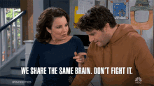 We Share The Same Brain Dont Fight It Adam Pally GIF - We Share The Same Brain Dont Fight It Adam Pally Dave GIFs