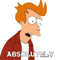 Absolutely Philip J Fry Sticker - Absolutely Philip J Fry Futurama Stickers