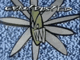 a crazy daisy ed logo with a cartoon character