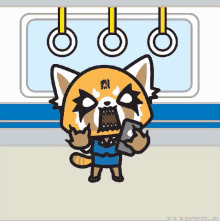 Aggretsuko Rage On Subway GIF