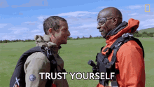 trust yourself terry crews skydives over iceland running wild with bear grylls believe in yourself you can do it
