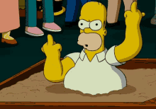 Homer Simpson Fu GIF - Homer Simpson Fu Middle Finger GIFs