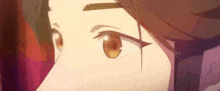 a close up of a person 's eyes in a cartoon anime .