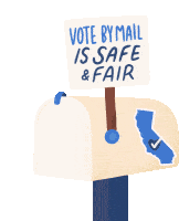 Vote By Mail Is Safe And Fair Ca Recall Sticker - Vote By Mail Is Safe And Fair Ca Recall Voting Stickers