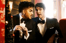 Darren Criss Adam Lambert GIF - Darren Criss Adam Lambert Christmas GIFs