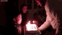 happy birthday celebrate candles cake