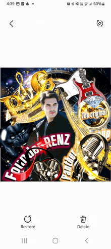 a phone screen shows a picture of renz and the words " the original "