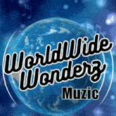 a logo for worldwide wonderz music with a globe