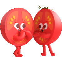 Tomato Makes The Other Half Laugh Sticker