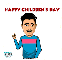 a happy children 's day greeting card with a blurry image