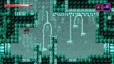 a screenshot of a video game with a red arrow pointing to a red button