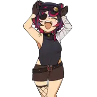 a drawing of a girl with bandages on her arms and a tattoo on her arm