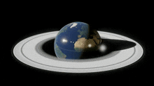 Blender Earth With Rings GIF - Blender Earth With Rings Planet GIFs