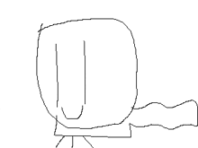 a black and white drawing of two cartoon characters with their mouths open