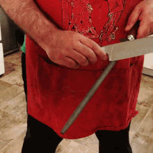 knife sharpen hone apron