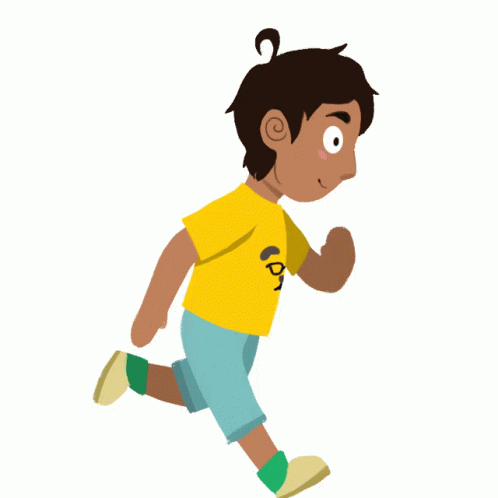 Boy Running Sticker - Boy Running - Discover & Share GIFs