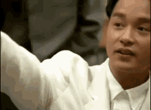 leslie cheung smile leslie cheung leslie cheung white leslie cheung in white handsome