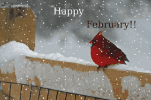 Happy February Snowinf GIF - Happy February Snowinf Winter GIFs