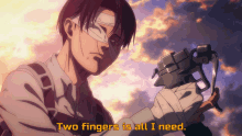 Levi Two Fingers GIF - Levi Two Fingers All I Need GIFs