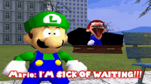Smg4 Mario GIF - Smg4 Mario Im Sick Of Waiting GIFs