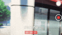 serena is the name displayed on a screen