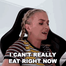 I Cant Really Eat Right Now Mimi GIF - I Cant Really Eat Right Now Mimi Michaela Lintrup GIFs