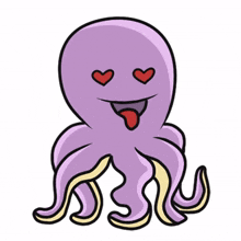 octopus animal purple comics sea