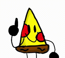 a cartoon drawing of a triangle with a face and the words " locks in " above it