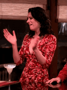 paget brewster clap applause two and a half men cleavage
