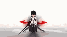 a cartoon character is holding a sword and says `` the only trick that really have left now '' .