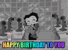 Happy Birthday Betty Boop GIF - Happy Birthday Betty Boop Phone Call GIFs