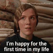 Im Happy For The First Time In My Life Louisa Radlett GIF - Im Happy For The First Time In My Life Louisa Radlett The Pursuit Of Love GIFs