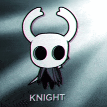 a drawing of a knight with horns and the word knight below it