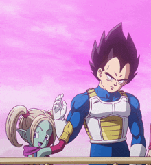 a man and a girl are standing next to each other