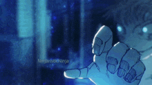 a drawing of a person giving a thumbs up with the words ninjaisticninja in the background