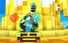 a colorful cube is sitting on a table in a game