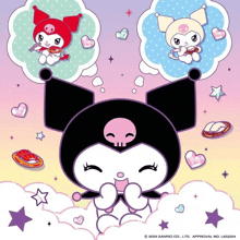 a picture of a cartoon character with a skull on her head