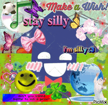 a collage with a smiley face and the words make a wish