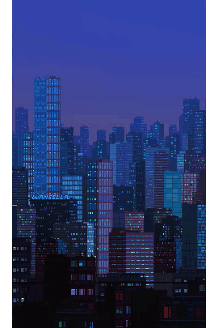 Pixel Cityscape GIF - Pixel Cityscape Aesthetic - Discover & Share GIFs