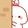 Shy Bunny Sticker
