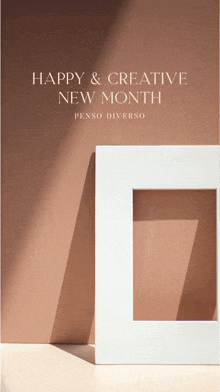 a poster that says happy and creative new month on it