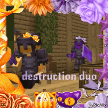 a picture of a video game with the words destruction duo on the bottom