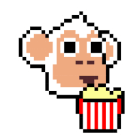 Monkey Popcorn Sticker