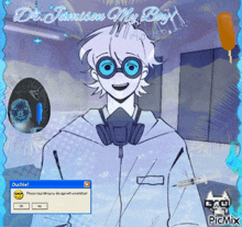 a picture of a boy with glasses and the words dr jamison my boy on the top